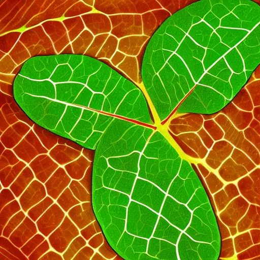 Prompt: Raindrops pooling together on a leaf, digital art