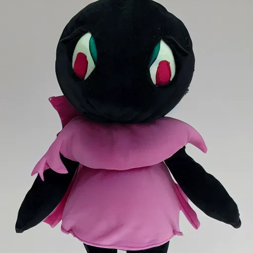 Image similar to cute fumo plush of an extremely cursed dark witch magical girl