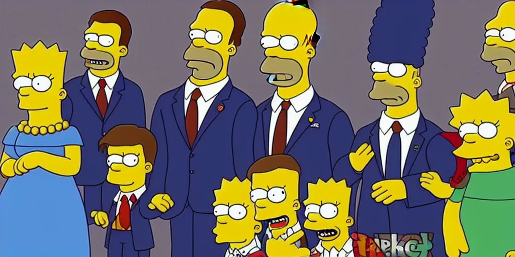 Prompt: Macron in the Simpsons