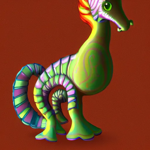 Prompt: seahorse cat shapeshifter humanoid fursona, furaffinity, trending on artstation