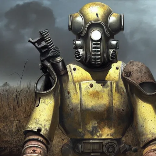Image similar to art of fallout, photorealistic