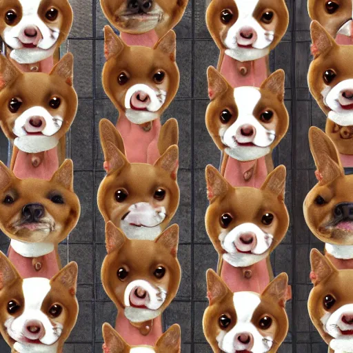 Prompt: a lot of chihuahua faces looks like cookies