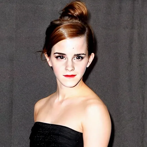 Prompt: a round emma watson