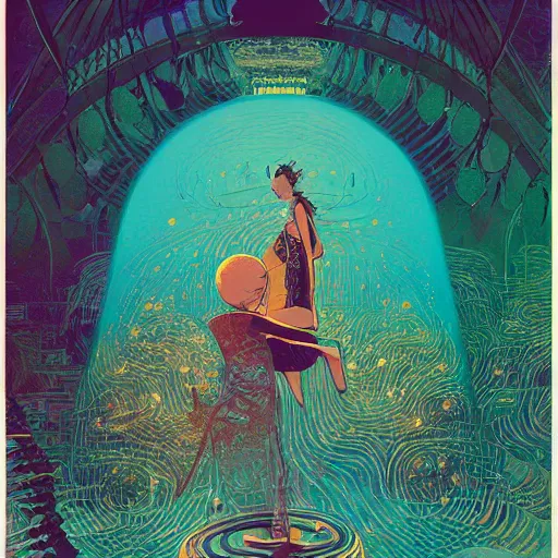 Image similar to illustration of love tenderby Victo Ngai and James Gilleard and Bruce Pennington