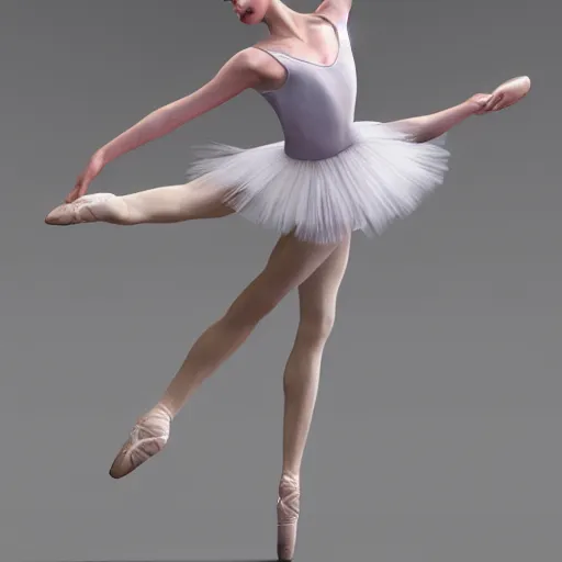 Image similar to a beautiful ballerina dancing , ultra realistic, hyperrealistic, trending on artstation, hd, 8k