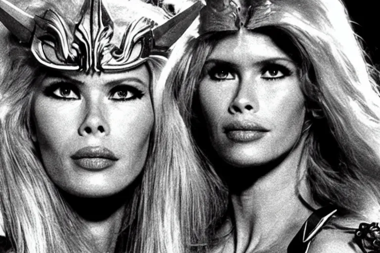 Image similar to Photo of Claudia Schiffer as She-Ra, 1985,