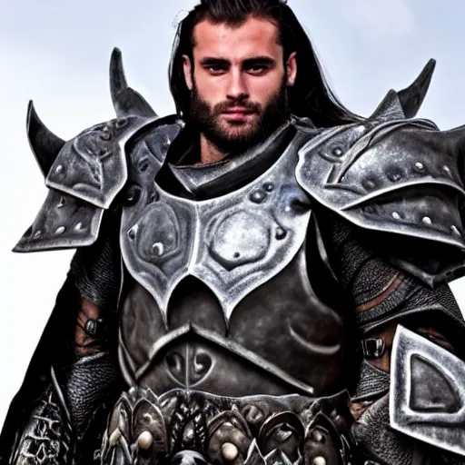 Image similar to gigachad wearing lich king armor