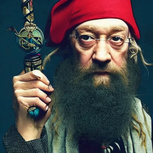 Prompt: dumbledore wiz khalifa hybrid