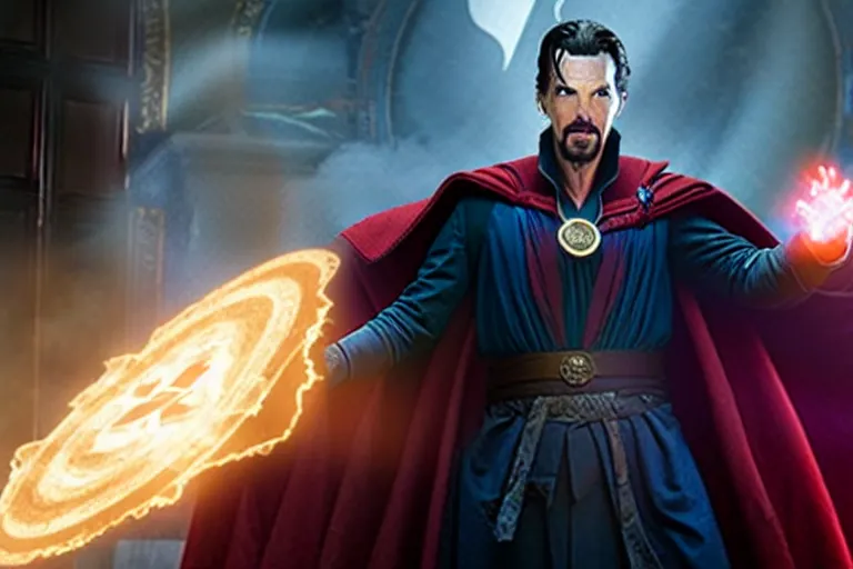 Image similar to film still of zombie Doctor Strange in new avengers movie, 4k