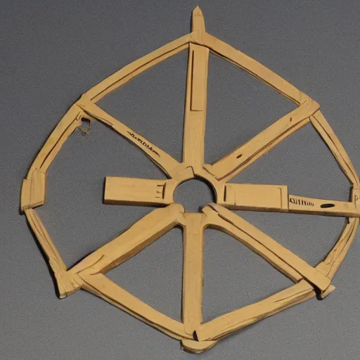 Prompt: a four directional catapult