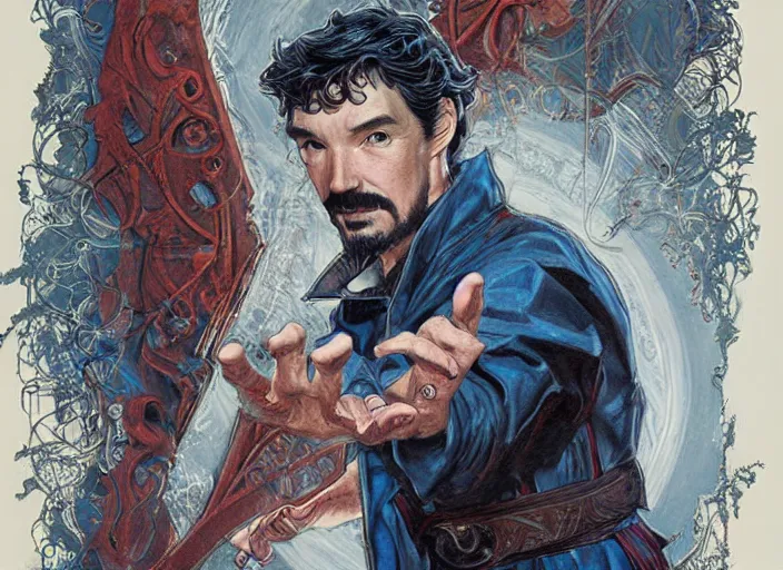 Image similar to a highly detailed presedential portrait of stephen strange, james gurney, james jean