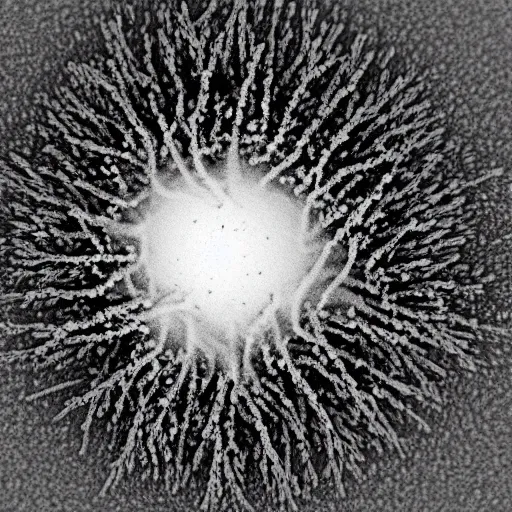 Prompt: electron microscope image of Covid-19 virus