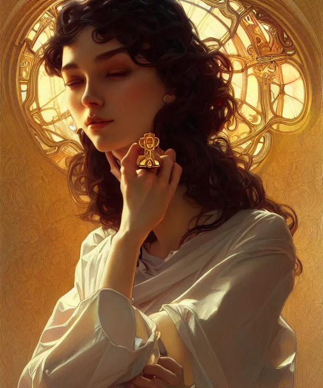 Prompt: a manipulative tele-evangelist, portrait, intricate, elegant, highly detailed, digital painting, artstation, concept art, smooth, sharp focus, illustration, art by artgerm and greg rutkowski and alphonse mucha