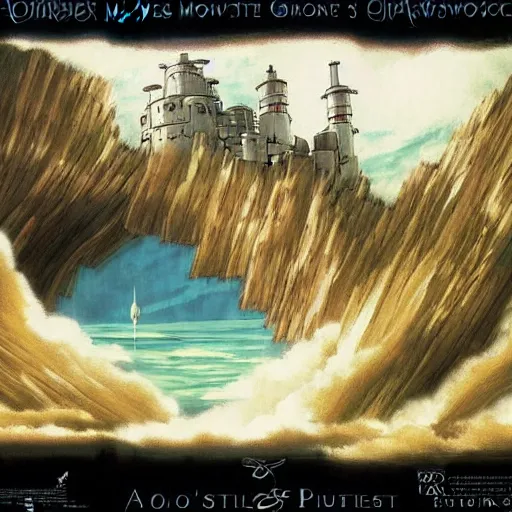 Image similar to howl's moving castle by studio ghibli, matte painting