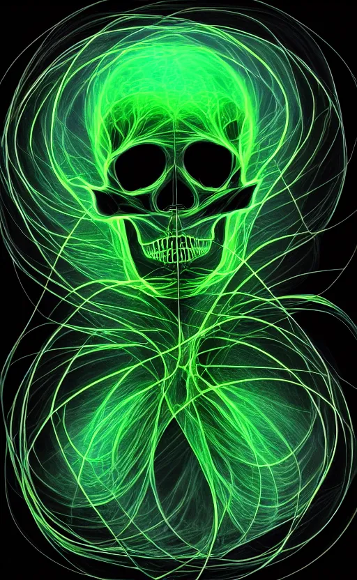 Image similar to skull made of Fractal flame