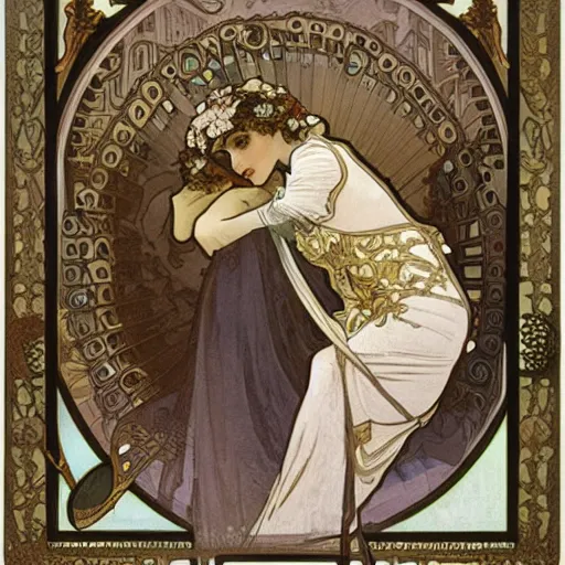 Image similar to venice by alphonse mucha