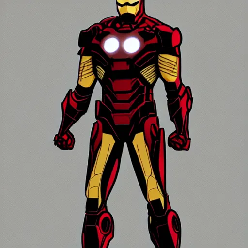 Image similar to hybrid between batman and iron man, comic, illustration, digital art, concept art