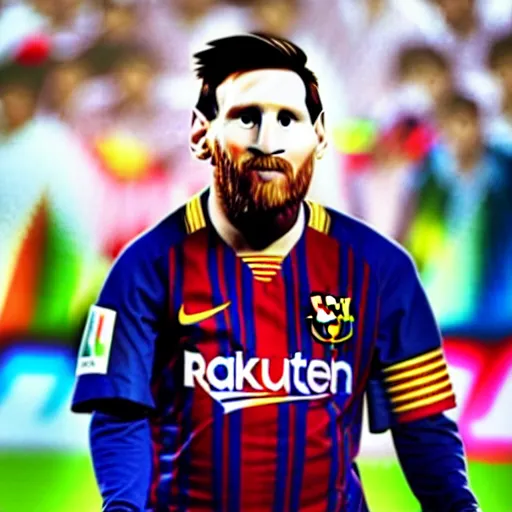 Prompt: lionel messi as a muslim, wearing muslim clothing