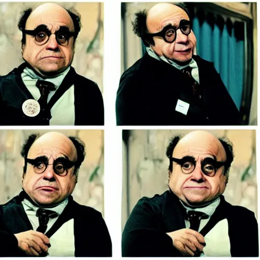 Image similar to danny devito as professor flitwick in harry potter