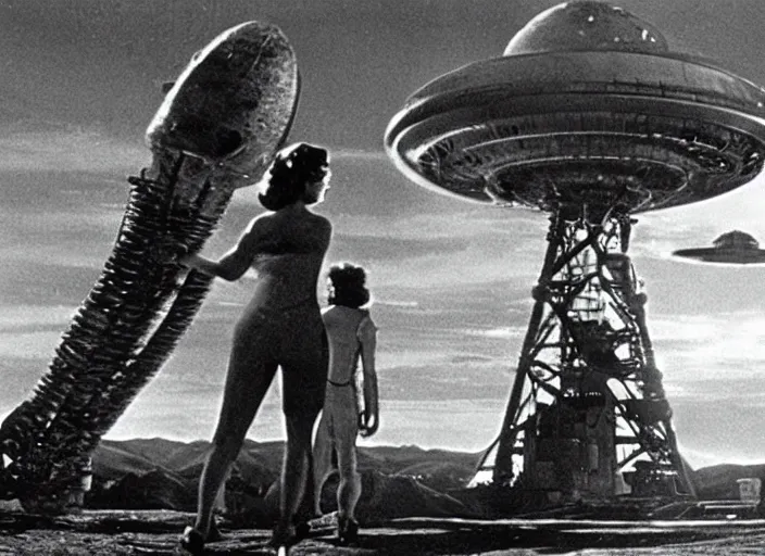 Image similar to Scene from the 1946 science fiction film Close Encounters Of The Third Kind