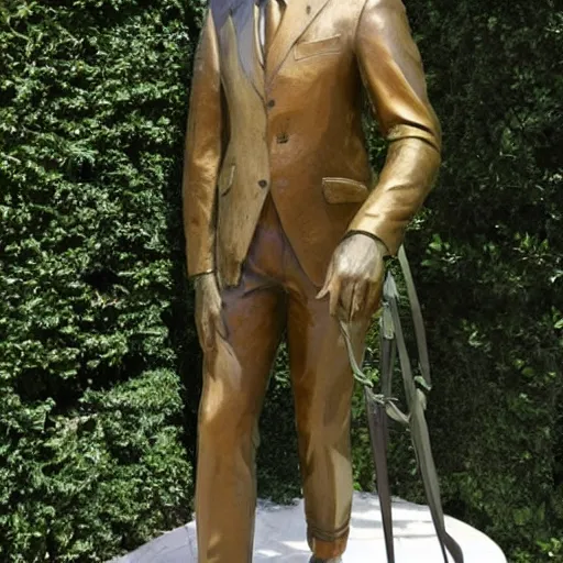 Image similar to bronze sculpture of a piero angela