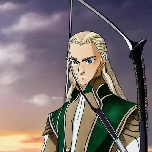 Prompt: legolas in an anime world, incredibly detailed, ultra realistic