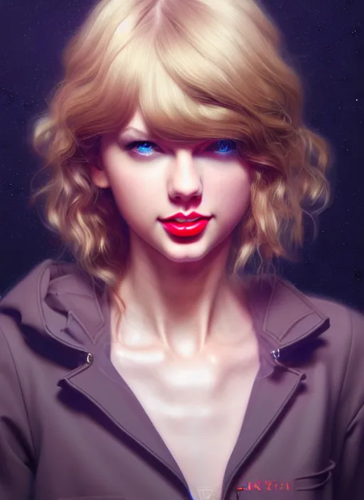 Image similar to taylor swift, evangelion, au naturel, hyper detailed, digital art, trending in artstation, cinematic lighting, studio quality, smooth render, frostbite 3 engine rendered, art style by klimt and nixeu and ian sprigger and wlop and krenz cushart