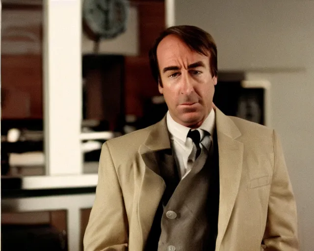 Image similar to film still saul goodman depressed, 5 0 mm.