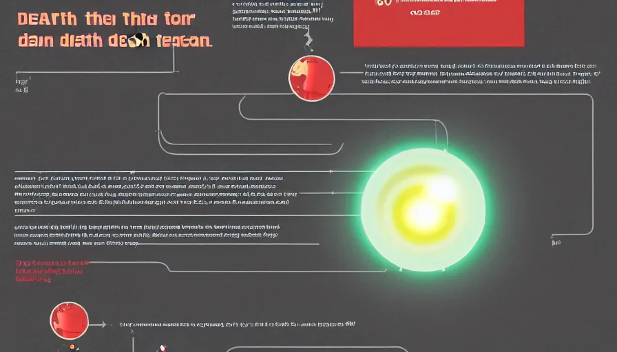 Prompt: infographic map of how to disable the tractor beam on the death star