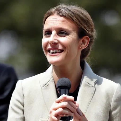 Image similar to beautiful female Emmanuel Macron