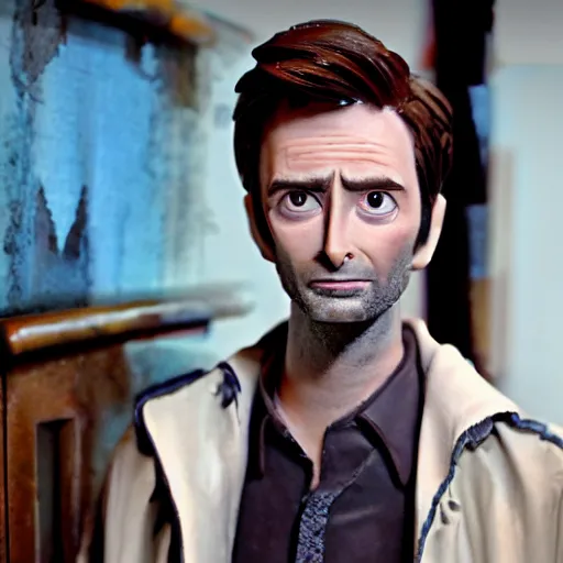 Prompt: david tennant claymation