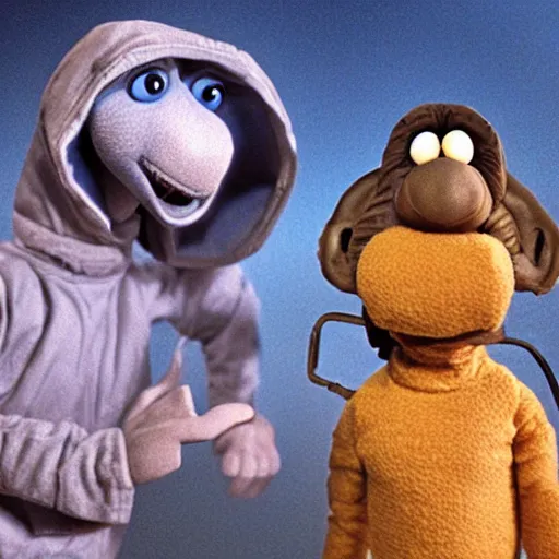 Image similar to ALF and E.T. on the set of Seinfeld, highly detailed, octane render