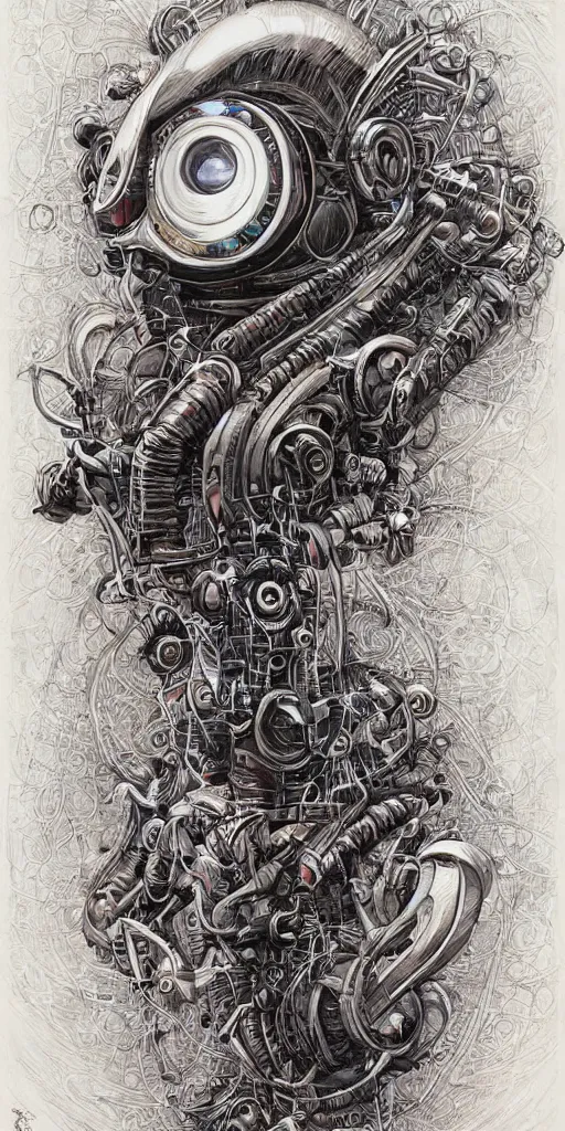 Image similar to a beautiful painting of robot by aaron horkey, trending on artstation