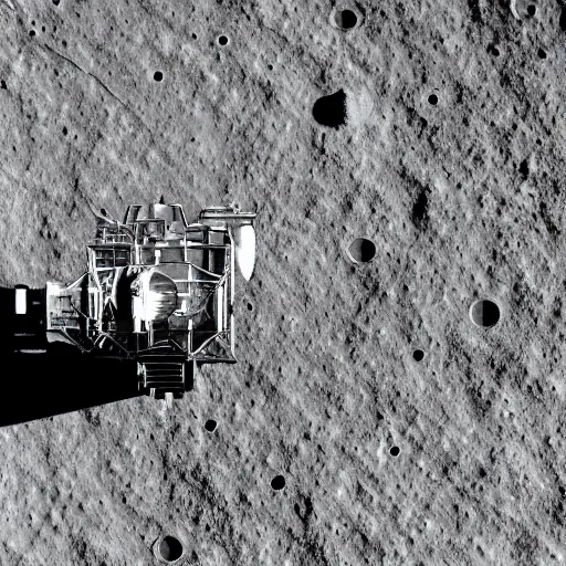 Image similar to A steam locomotive on the lunar surface