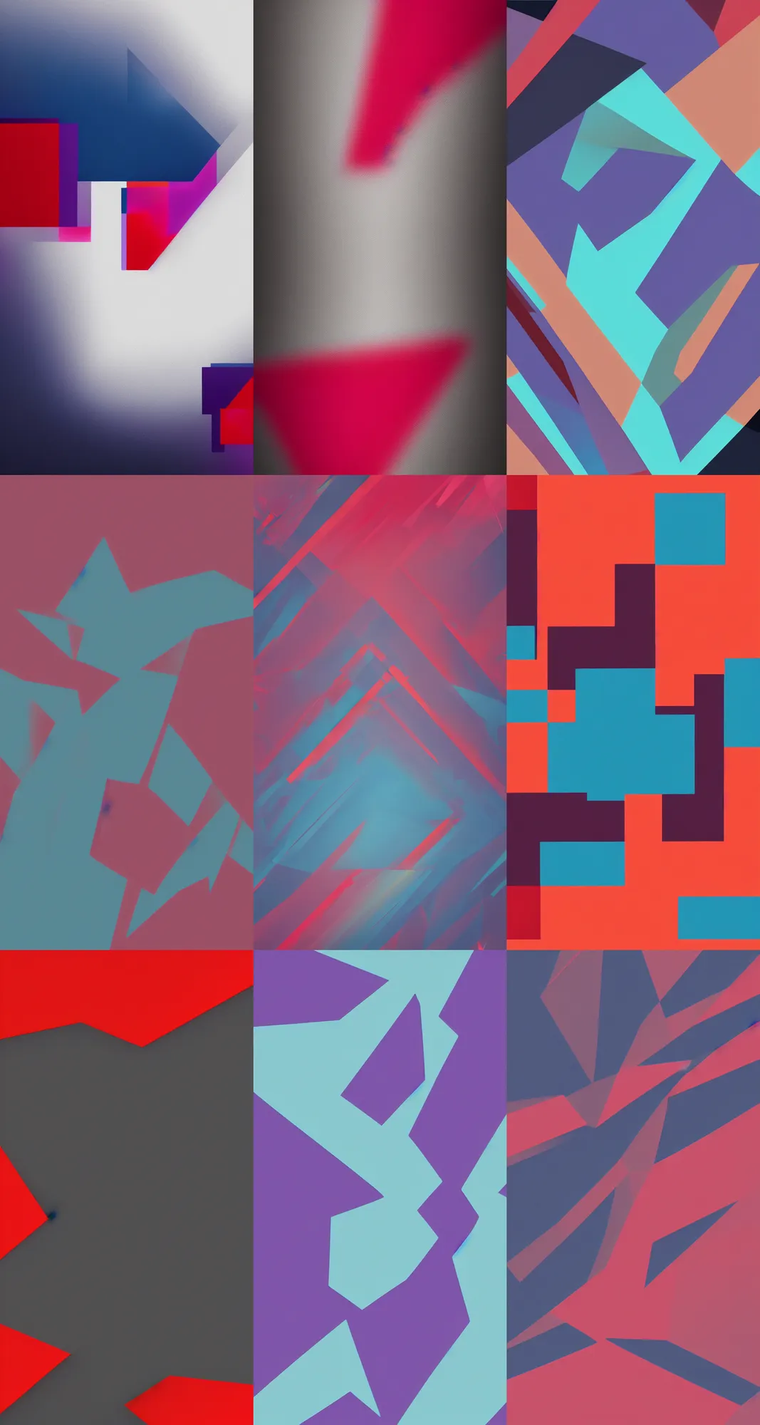 Prompt: a minimal abstract wallpaper, dark muted colors, black background, blue, purple, red, behance, artstation, deviantart