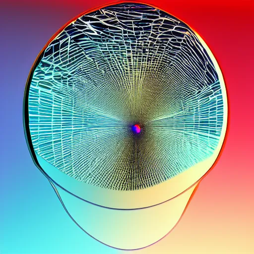 Prompt: synaptical glitch looking glass