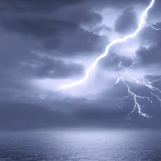 Prompt: ultra realistic digital art of a lightning storm hitting a ship,