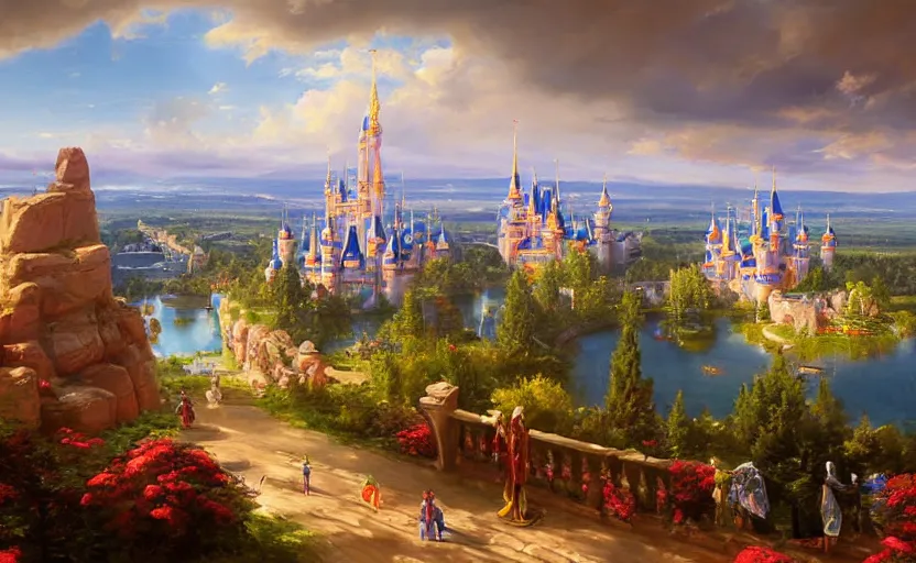 Image similar to vast view of the holy magic kingdom by vladimir volegov and alexander averin and peder mørk mønsted and adrian smith and raphael lacoste