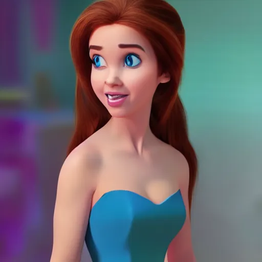 Prompt: a photorealistic 3d disney princess