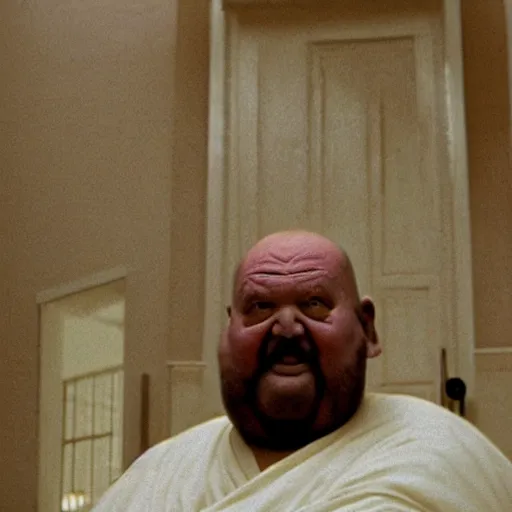 Prompt: A still of Budai in The Shining