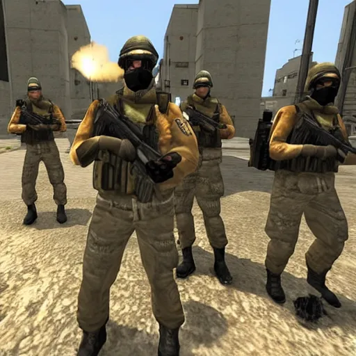 Image similar to IDF soldiers as characters in Counter Strike 1.6