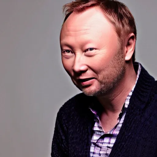 Prompt: Limmy as a fashion model