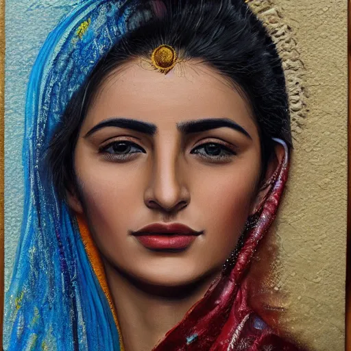 Image similar to Kurdish interpreter, award winning painting, incredibly detailed, extremely detailed, trending on artstation, hyperealistic, 8k hd