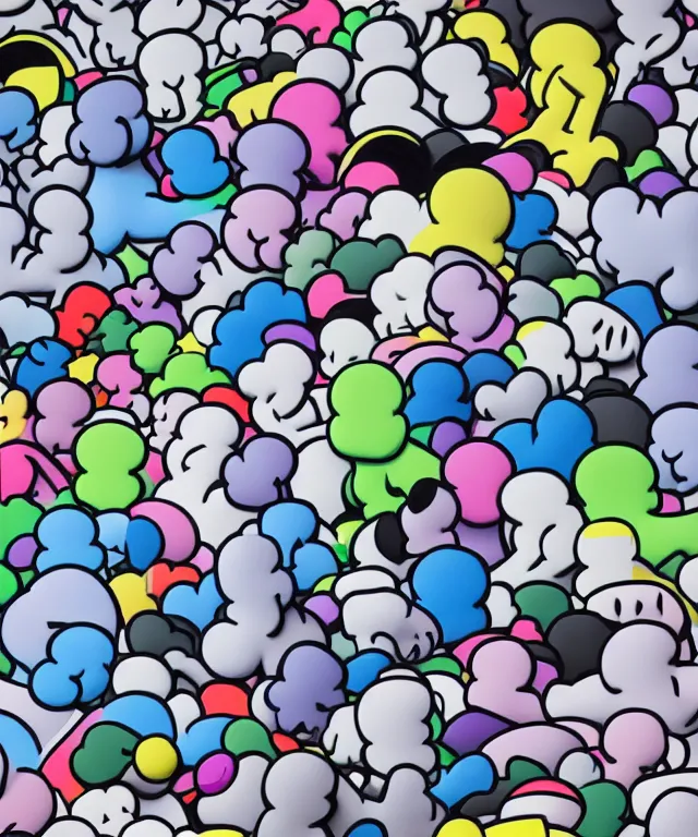 Image similar to beautiful kaws artwork