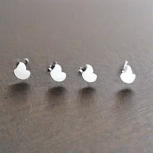 Image similar to “minimalistic beautiful surprising illusion earring design”