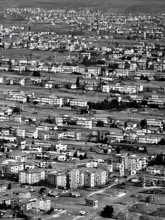Image similar to low - cost soviet suburbs, photo, extreme wide shot