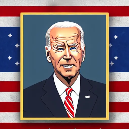 Image similar to joe biden as a world war 2 caricature, artstation