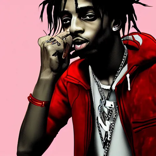 Prompt: playboi carti in diesel punk style digital art 4 k the detailed super realistic