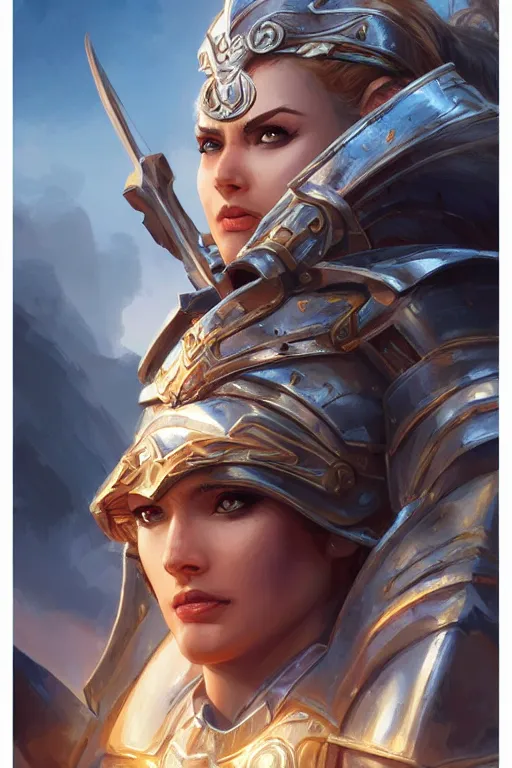 Image similar to amazon valkyrie athena, d & d, fantasy, portrait, highly detailed, headshot, digital painting, trending on artstation, concept art, sharp focus, illustration, art by artgerm and greg rutkowski and magali villeneuve