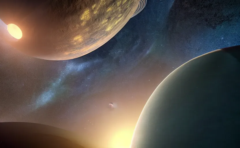 incredible planetary celestial view from interstellar | Stable ...